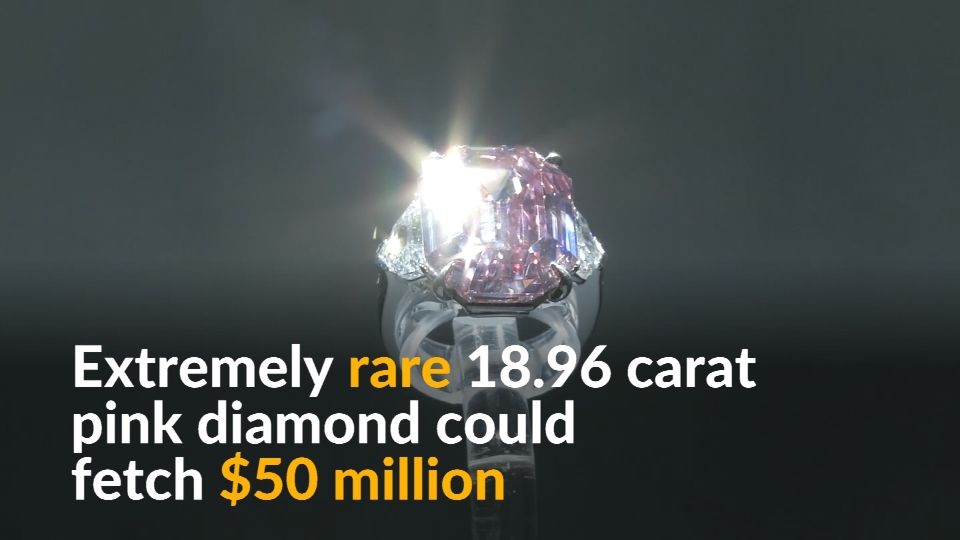 約19カラットのピンクダイヤ競売、史上最高の57億円で落札 | ロイター