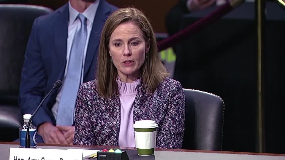 Trump's court pick Barrett calls presidential self-pardon an 'open