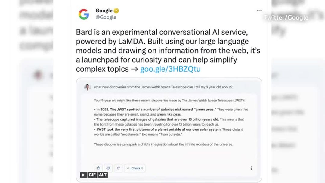 Alphabet shares dive after Google AI chatbot Bard flubs answer in ad ...