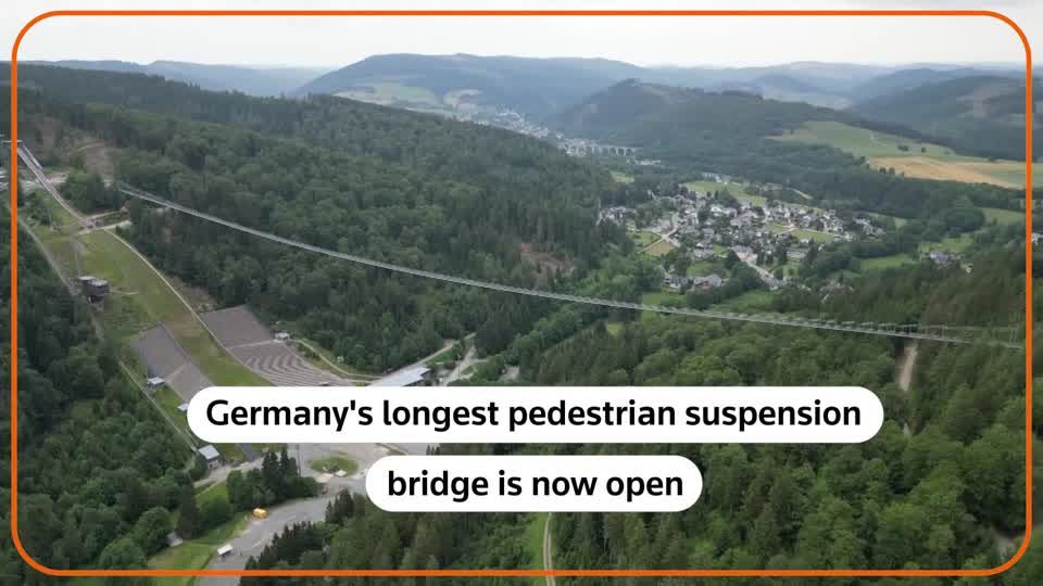 Germany's longest suspension bridge opens | Reuters