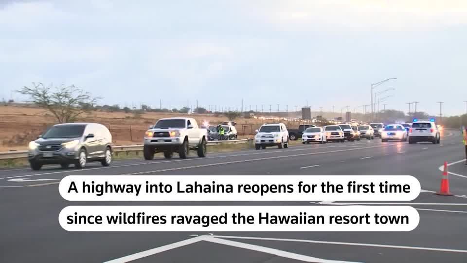 Maui highway reopens after deadly wildfires