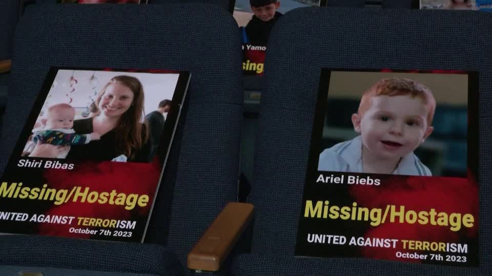 Hamas victims' photos fill Tel Aviv university hall | Reuters