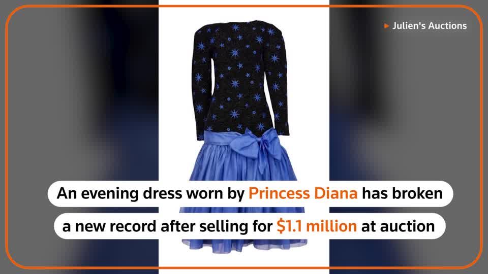 princess diana dress sells for record $1.1 million at auction Evening dress worn by Princess Diana sells for $1.4 million in record-breaking  LA auction