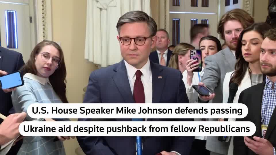 US House speaker defends passing Ukraine aid bill | Reuters