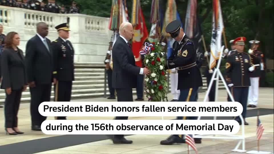 Biden honors fallen soldiers during Memorial Day ceremony at