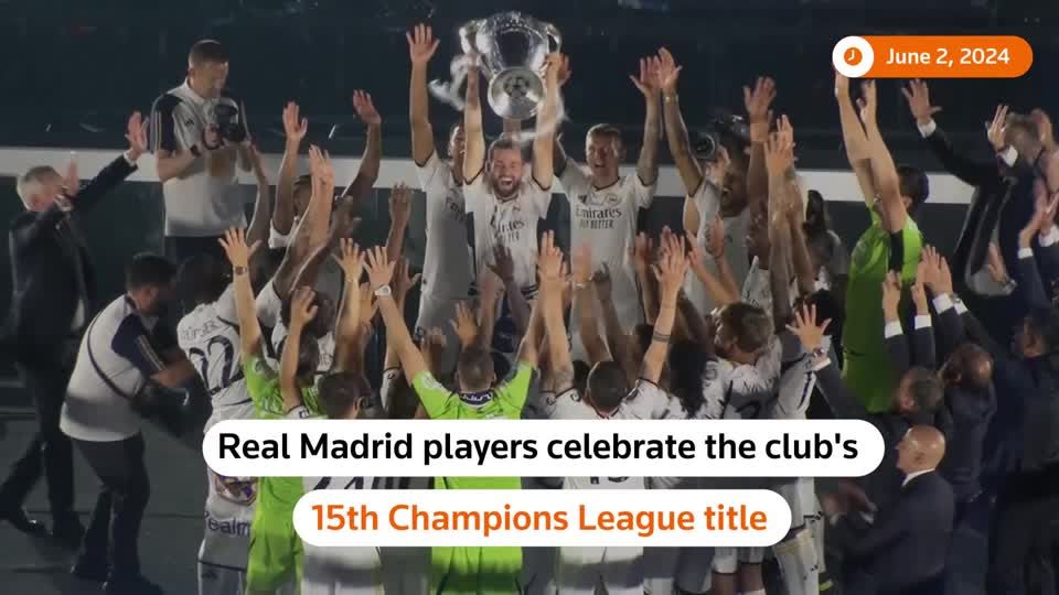 Tens of thousands paint Madrid white after Real's Champions League