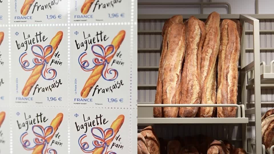 フランスでバゲットの記念切手発売、表面こすると香り（字幕・23日