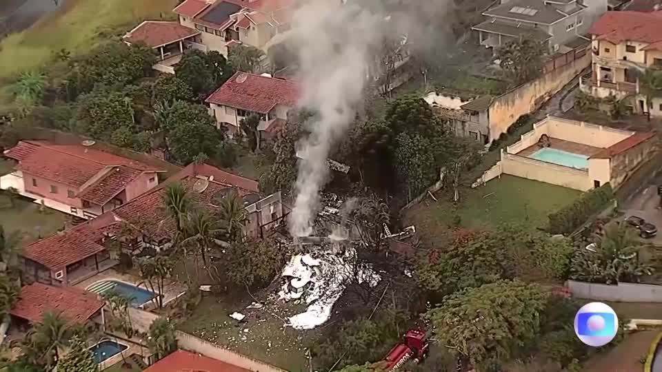 Aerial footage shows site of deadly plane crash in Brazil | Reuters