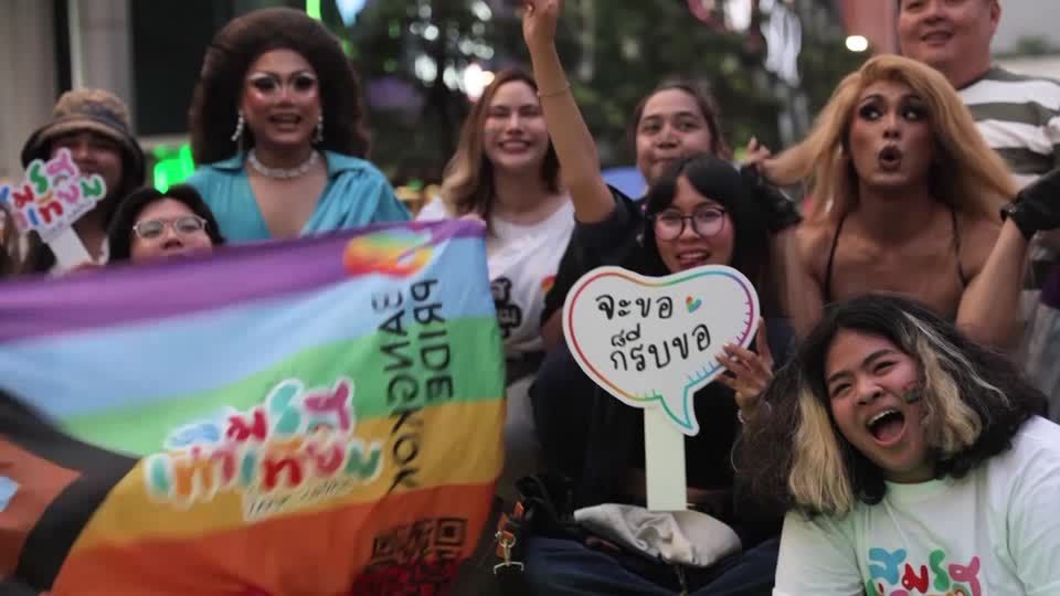Celebrations hit Bangkok's streets as same-sex marriage bill endorsed