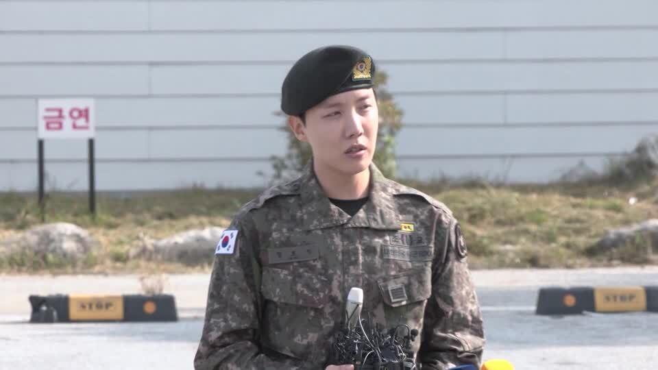 J-Hope, of South Korea's BTS, finishes military service
