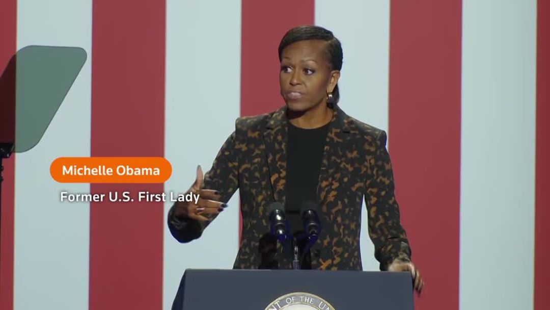 Michelle Obama backs Harris in Michigan, where Trump courts Muslim vote ...