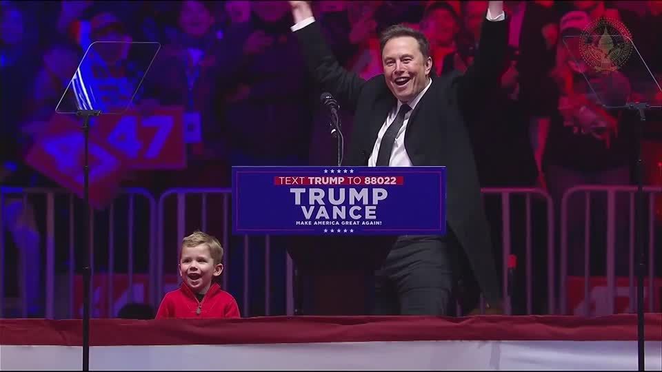 Elon Musk appears with 'enthusiastic' son at Trump rally | Reuters