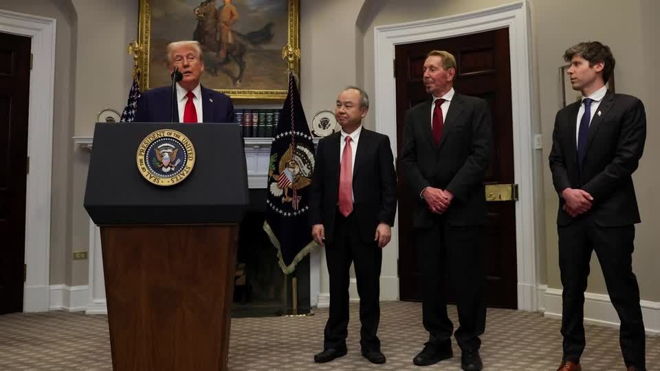 トランプ氏、78兆円AI投資計画に対するマスク氏の批判を問題視せず マスク氏は出資者の「1人が嫌い」なだけ（字幕・24日） | ロイター