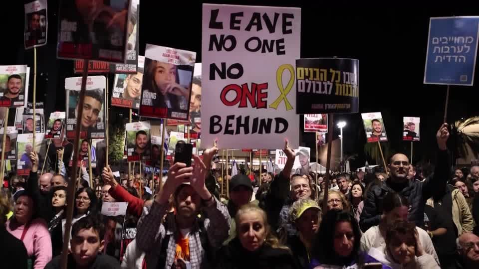 Israeli protesters demand return of remaining hostages in Gaza | Reuters