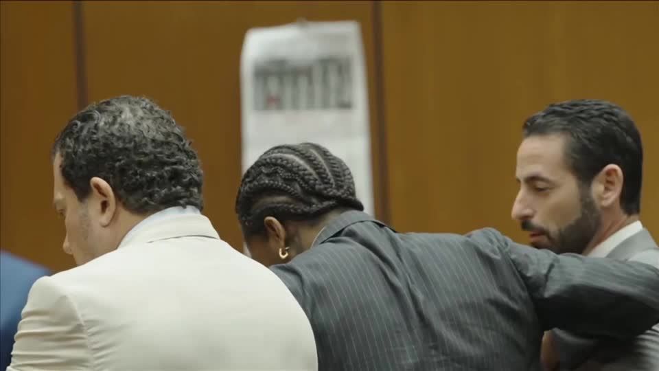Watch A$AP Rocky celebrate in court after his not guilty verdict | Reuters