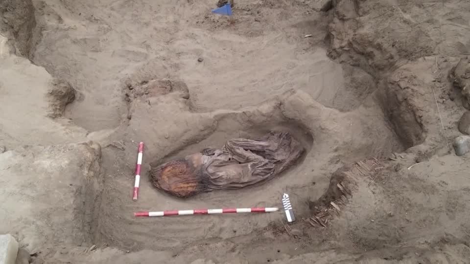5000年前の「高位女性」とみられるミイラ、南米ペルー・カラル遺跡で