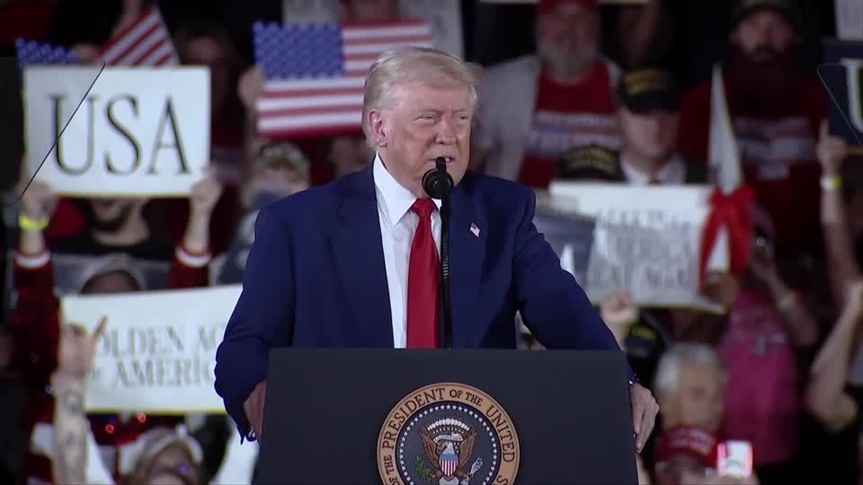Trump touts economy at Michigan 100-day rally as Americans grow wary ...