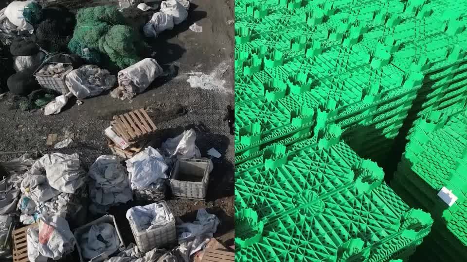 Chilean recycling project turns plastic waste into pallets