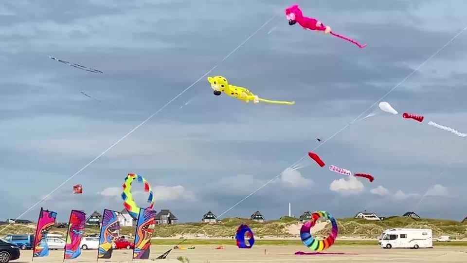 Hundreds of kites fill sky over Danish island for festival | Reuters