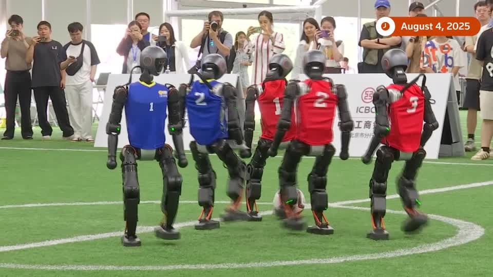 Chinese robot soccer teams train for World Humanoid Robot Games | Reuters