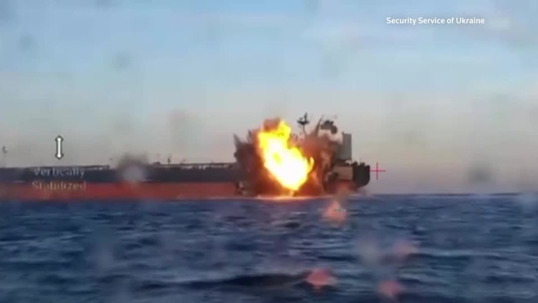 Ukraine hits two Russian 'shadow fleet' oil tankers with naval drones ...