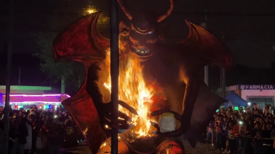 Trump grabs spotlight in Guatemala’s ‘Burning of the Devil’ rite | Reuters