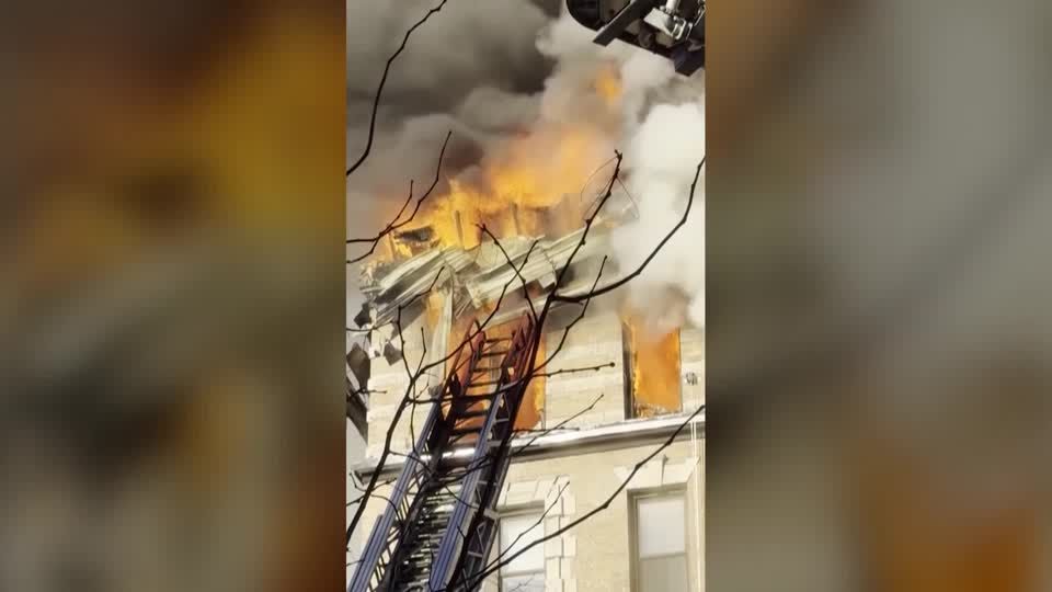 Fire breaks out in apartment building in NYC, at least six injured ...