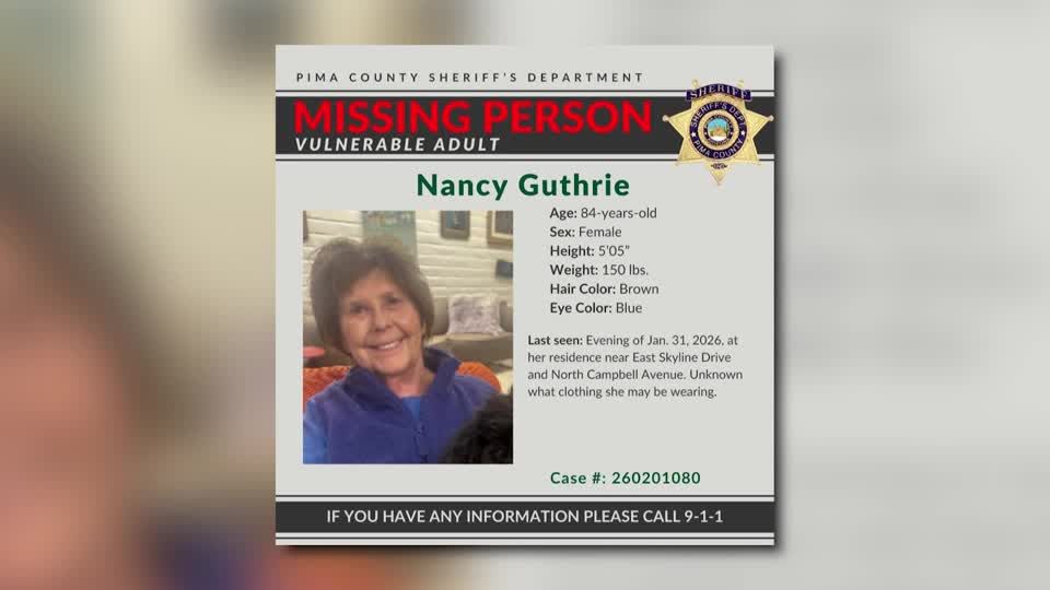 Officials: Missing mother of TV host Savannah Guthrie likely abducted