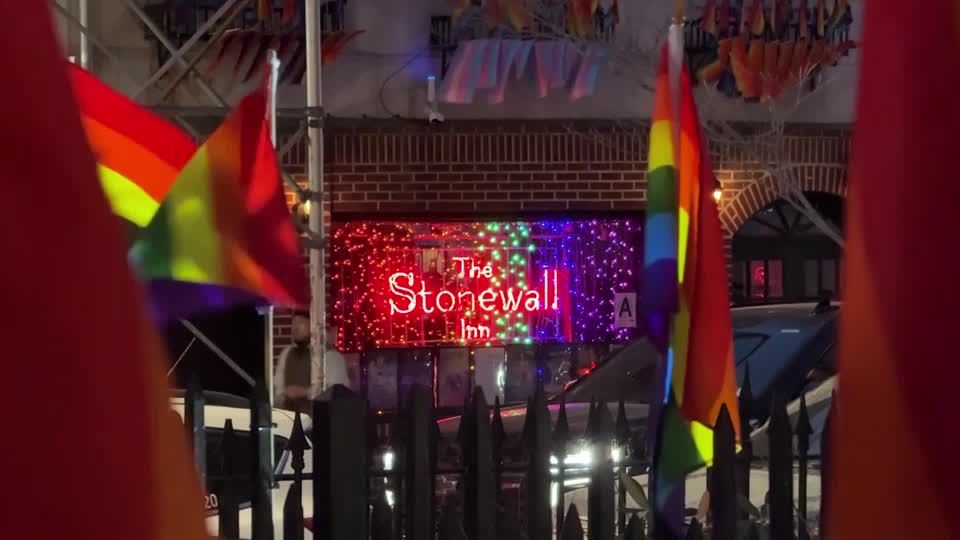 Protesters rally at NYC's Stonewall after Pride flag removal | Reuters