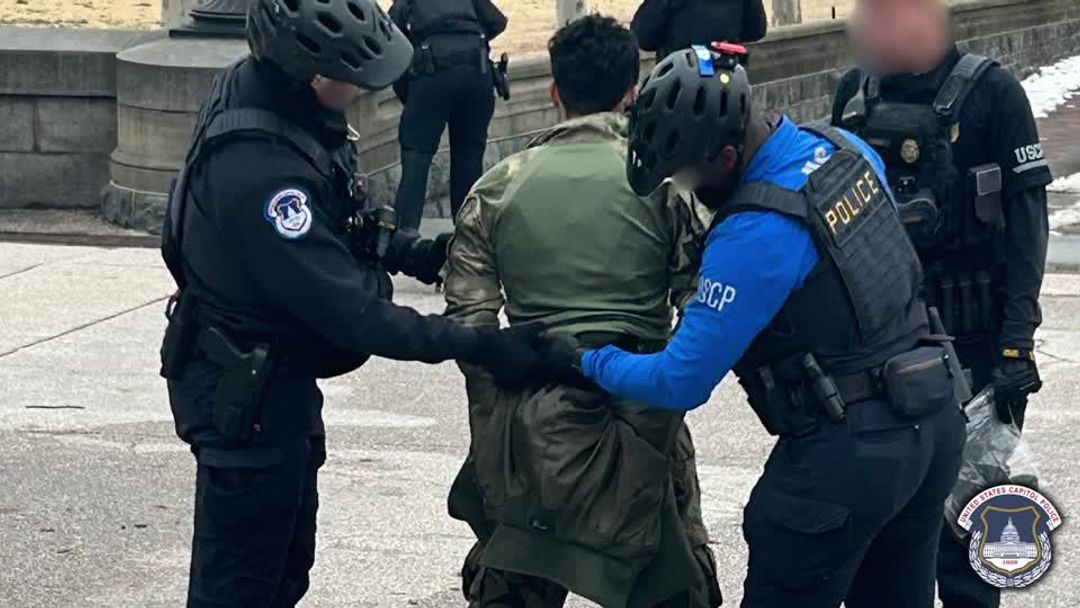 Man arrested after running toward US capitol with loaded shotgun, say ...