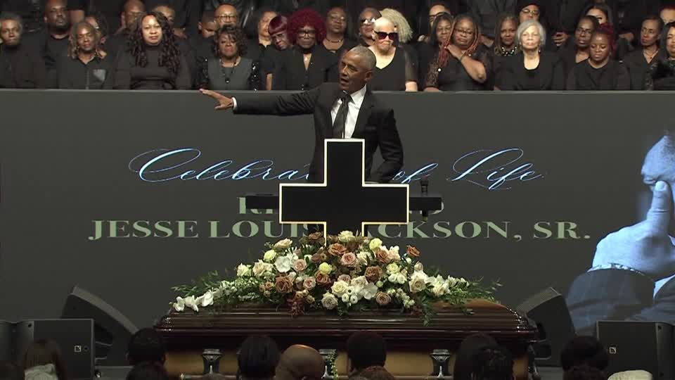 Obama says democracy under 'assault' at Jesse Jackson memorial | Reuters