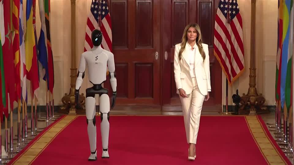 Humanoid robot walks out with Melania Trump at White House summit | Reuters