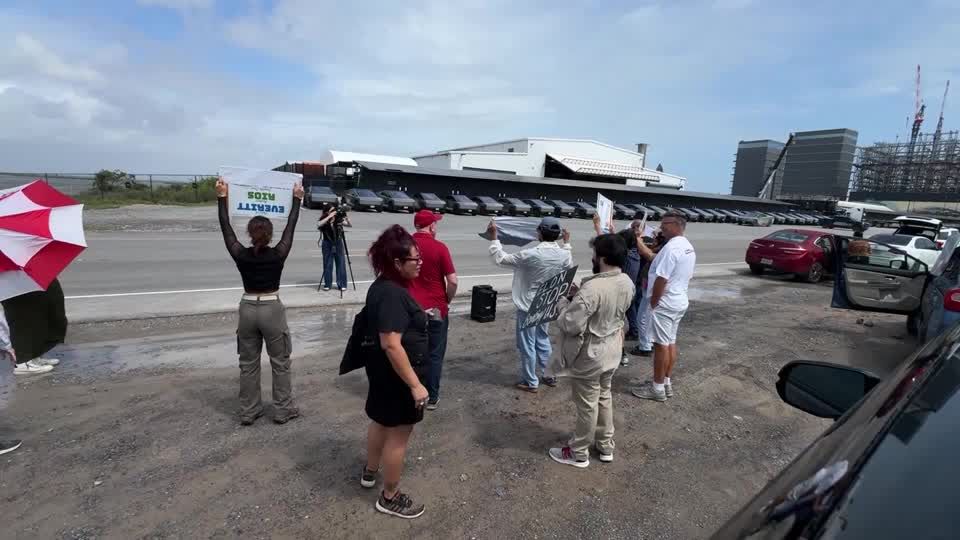 Protesters rally at SpaceX's Starbase facility as IPO nears | Reuters