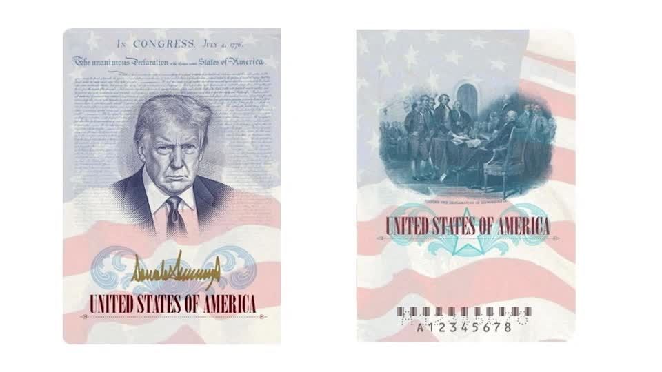 米国でトランプ氏の肖像入り限定パスポート発行へ、建国250周年記念