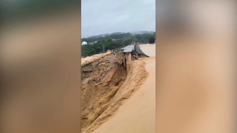 台風10号の大雨で貯水池の堤防が決壊、2人死亡・約5.5万人が被災 中国