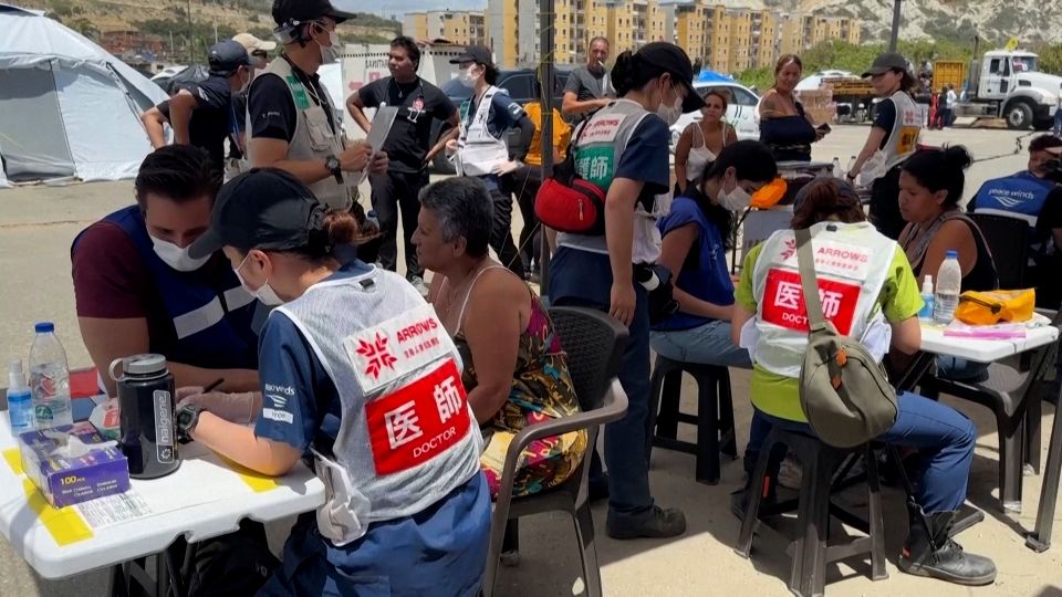 日本の医療チーム、ベネズエラ大地震の被災者を支援 死者は3800人を