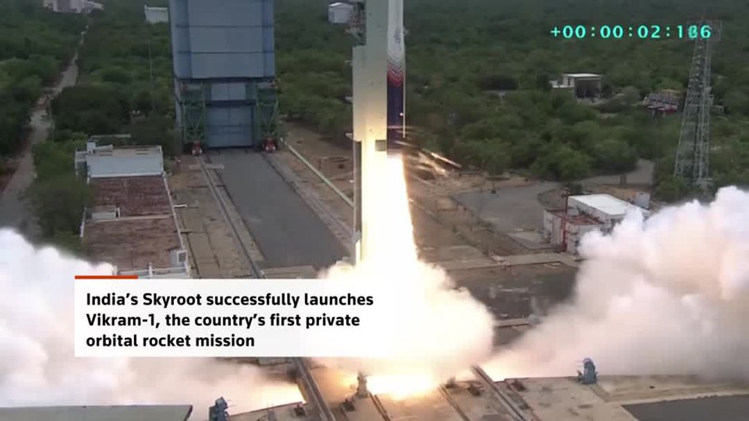 India's Skyroot launches Vikram-1 in first private orbital rocket ...