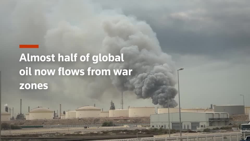 Almost half of global oil now flows from war zones